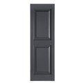 Mr Mxyzptlk Perfect Shutters IR521535007 Premier Raised Panel Exterior Decorative Shutters; Dark Gray - 15 x 35 in. IR521535007